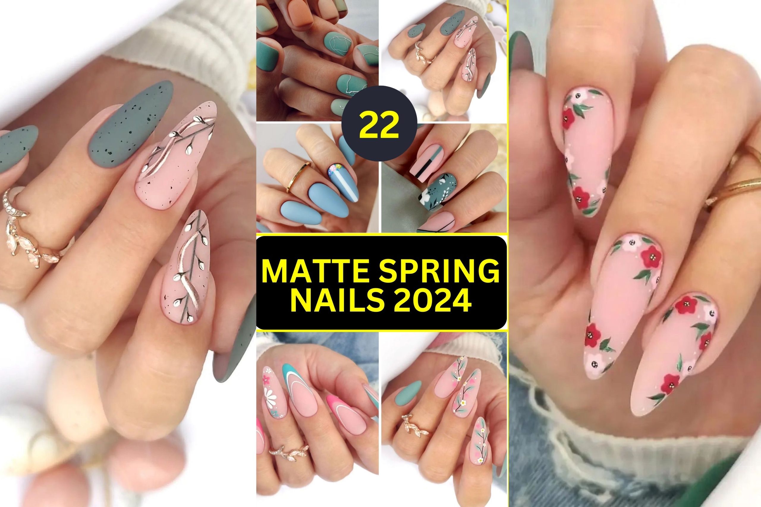 Matte Spring Nails 2024 Embracing Elegance with Seasonal Hues and