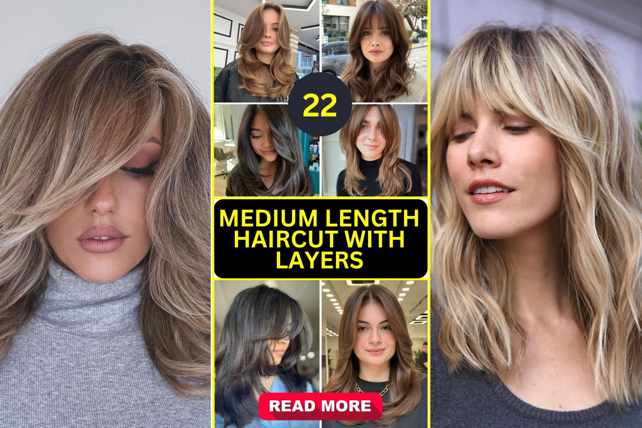 27 Medium Length Haircuts With Layers For Every Woman - Divagaze.com