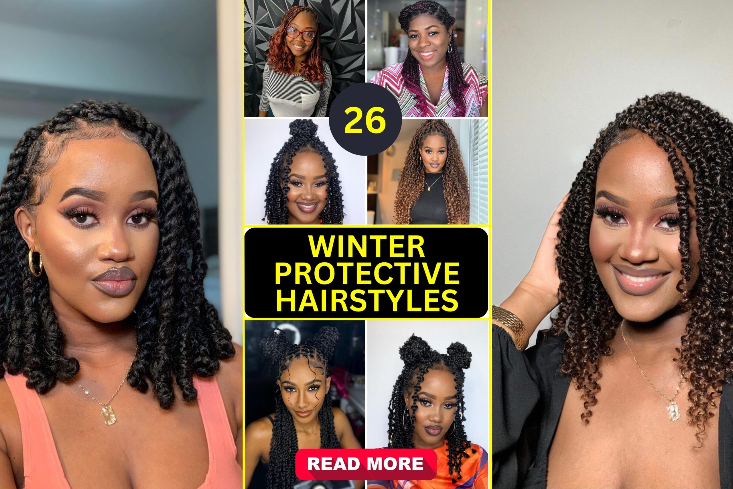 26 Winter Protective Hairstyles to Keep Your Natural Hair Healthy and ...