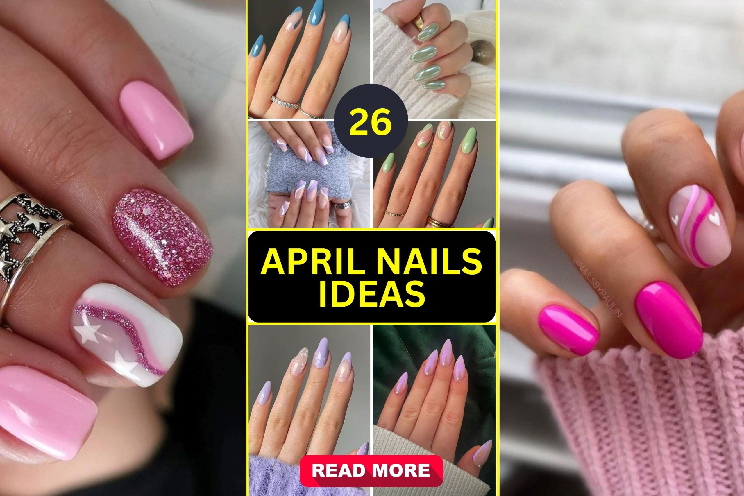 26 April Nails Ideas: Trendy Designs & Colors 2025 for Almond, Short ...