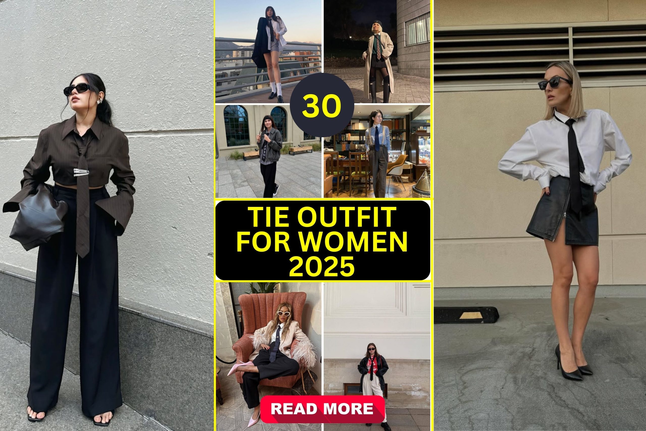 30 Tie Outfit Ideas for Women 2025: Bold, Stylish, and Perfect for