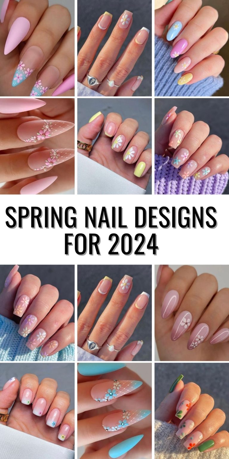 Bloom With Style 27 Must Try Spring Flower Nail Designs For A Chic   7 8 768x1536 