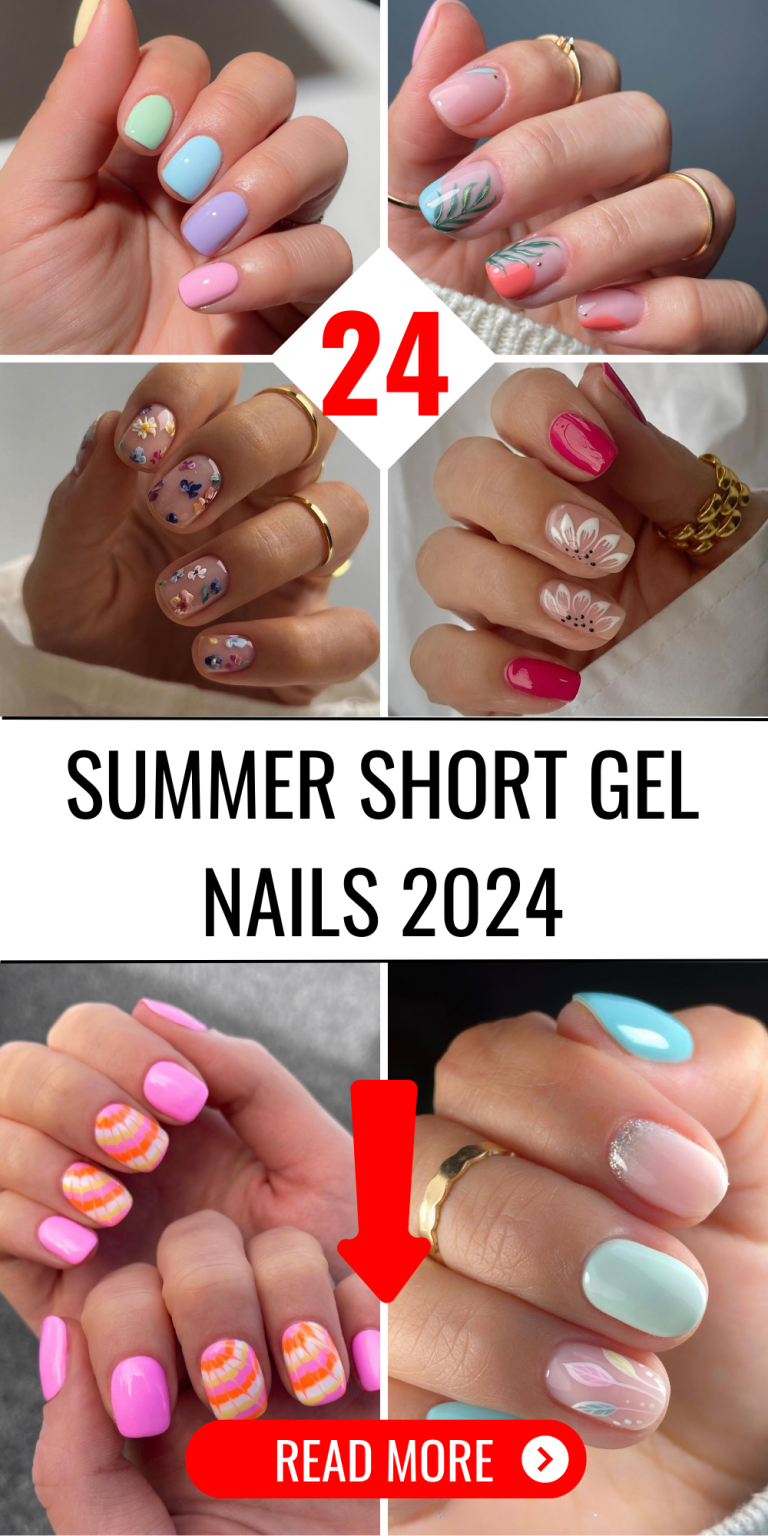 Top 24 Short Gel Nails for Summer 2024: Fresh Mani Trends!