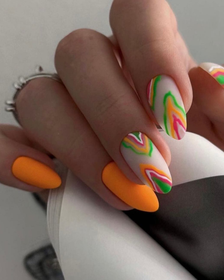 24 Trending Orange Summer Nails 2024 Bright Bold Designs Divagaze Com   9 15 768x960 