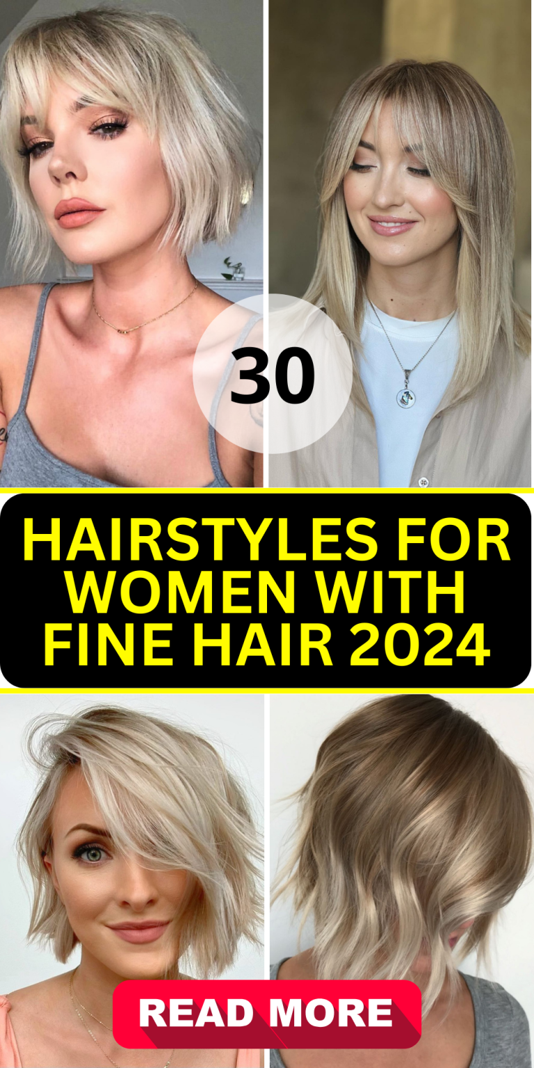 Top 30 Hairstyles for Fine Hair 2024: Chic & Effortless Trends ...