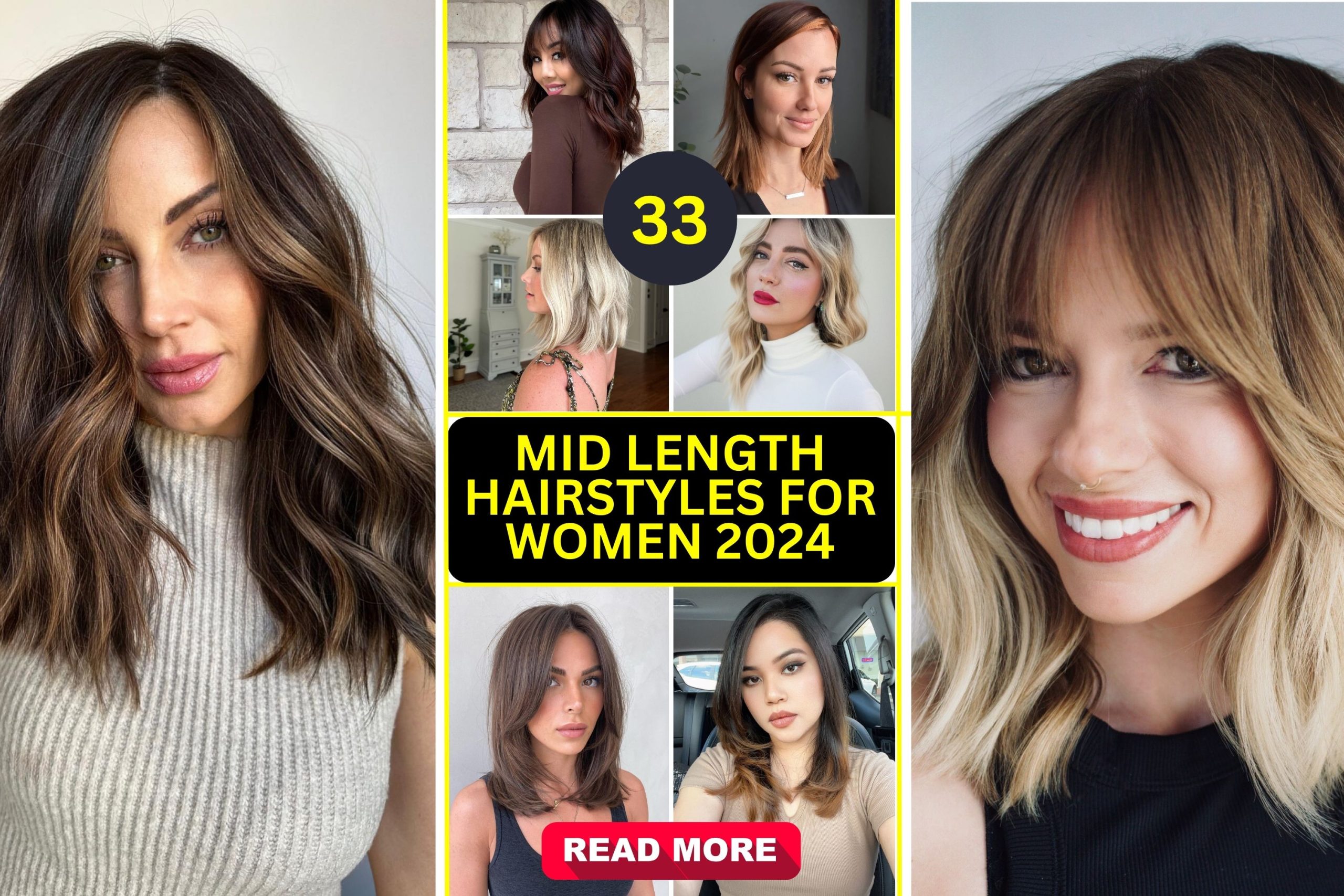 Top 38 Mid-Length Hairstyles 2024 - Chic Looks for Women - divagaze.com