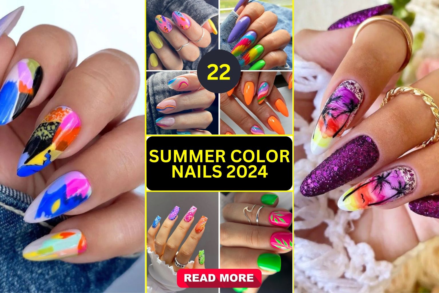 22 Summer Color Nails 2024: Bright, Cute Designs for the Season