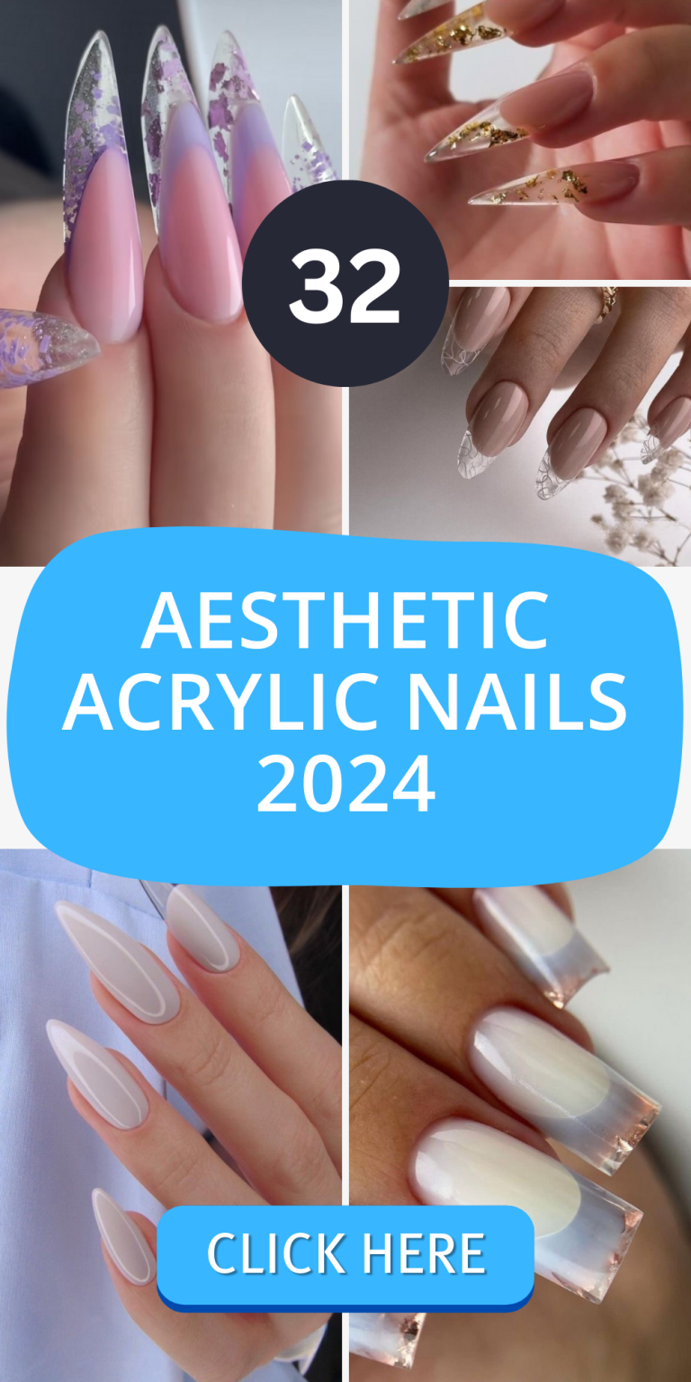 32 Aesthetic Acrylic Nail Designs To Elevate Your Style In 2024