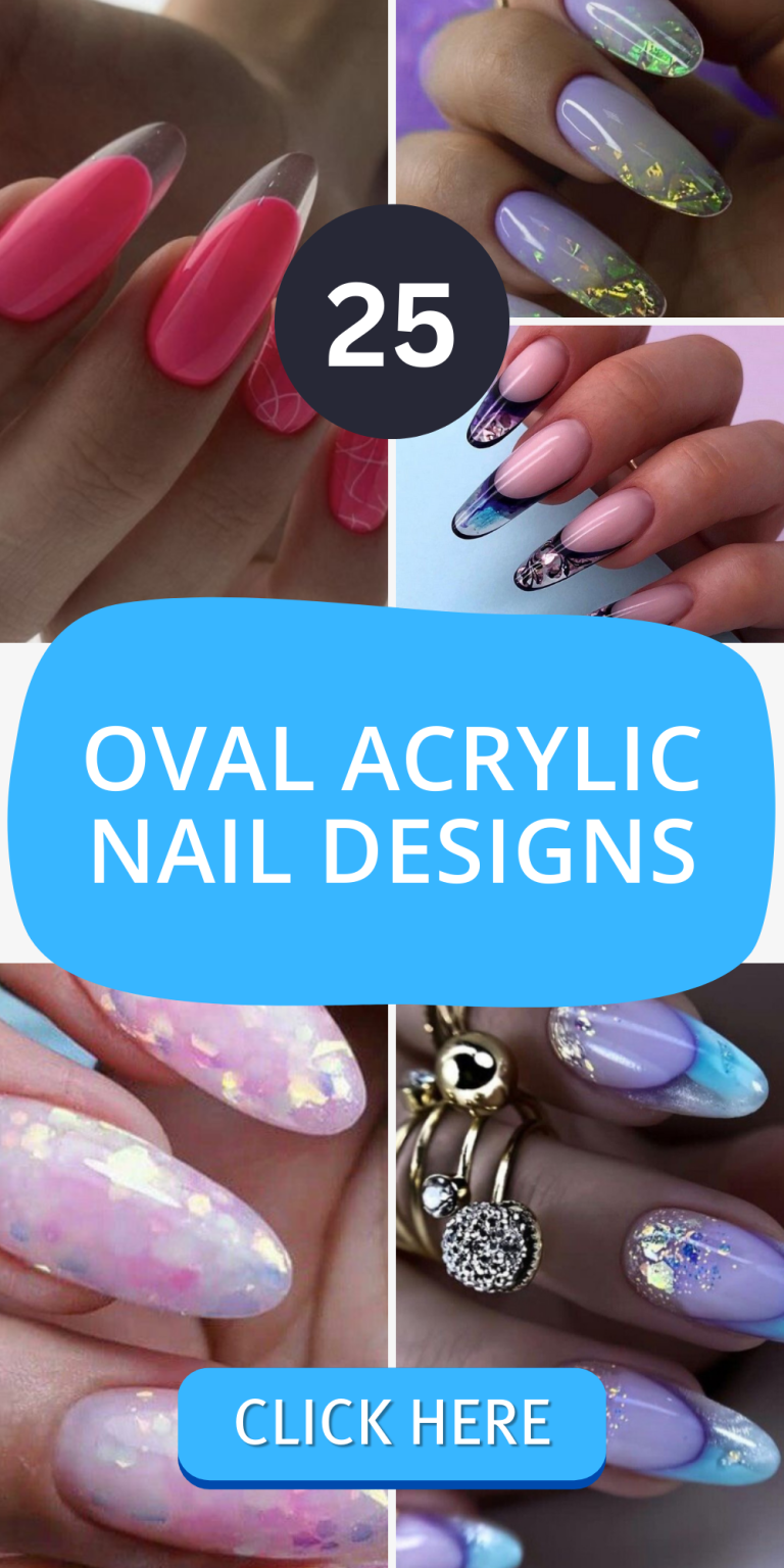 Top 25 Trendy Oval Acrylic Nail Designs for a Stylish 2024 Look