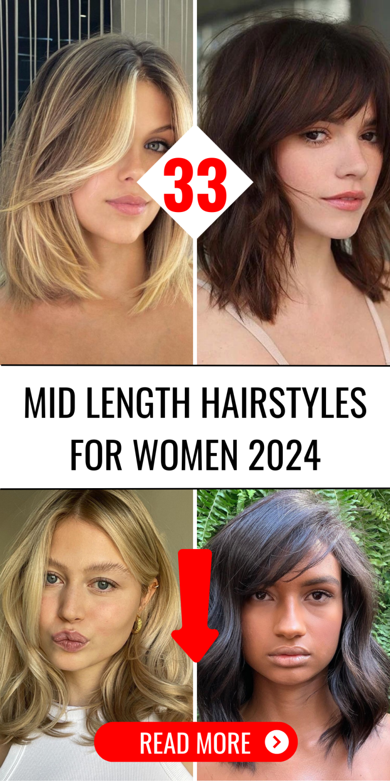 Top 33 Mid-Length Hairstyles 2024 - Chic Looks for Women - divagaze.com