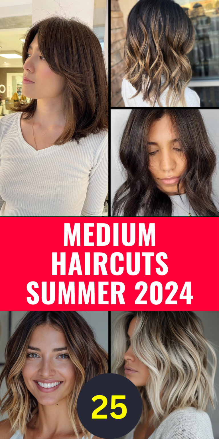 Top 25 Medium Haircuts for Summer 2024 - divagaze.com