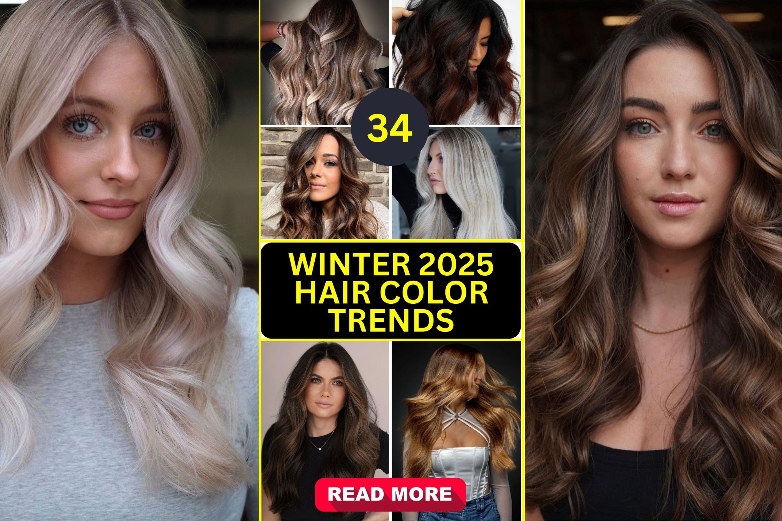 34 Winter 2025 Hair Color Trends: Top Shades for Blondes and Brunettes