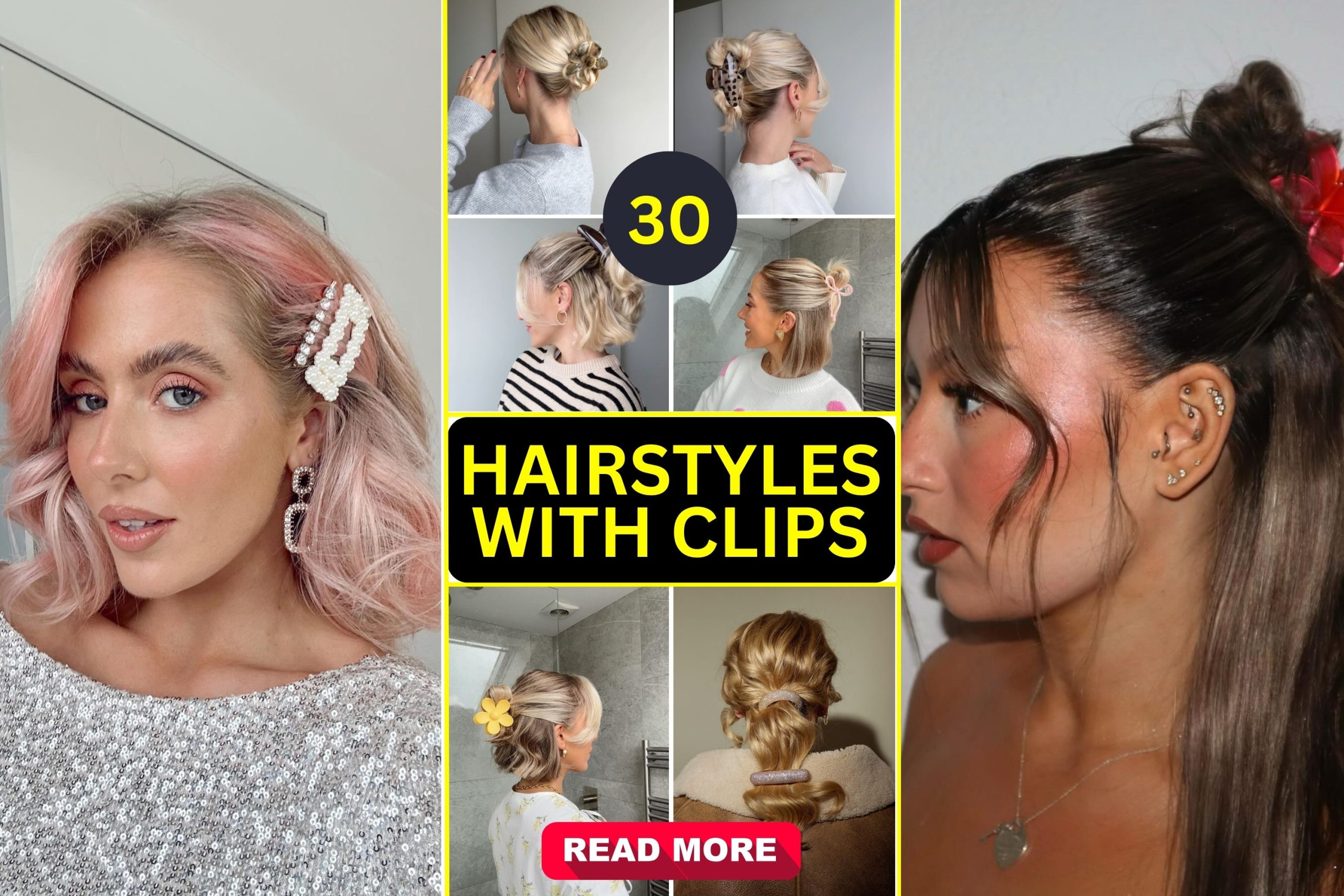 30 Hairstyles with Clips 2025: Trendy, Easy, and Stylish Ideas for ...