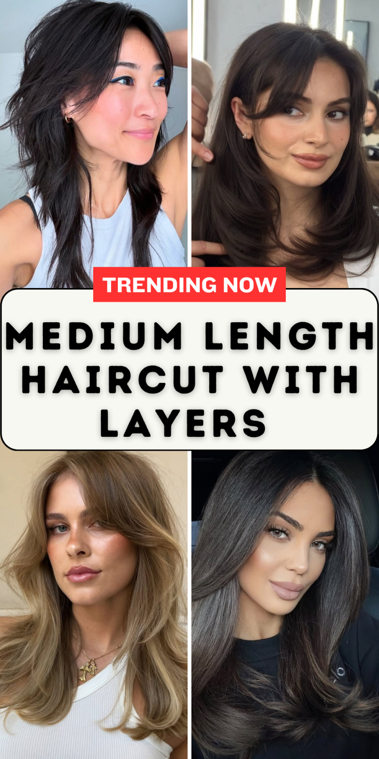 35 Medium Length Haircut With Layers – Trendy And Effortless Styles For ...