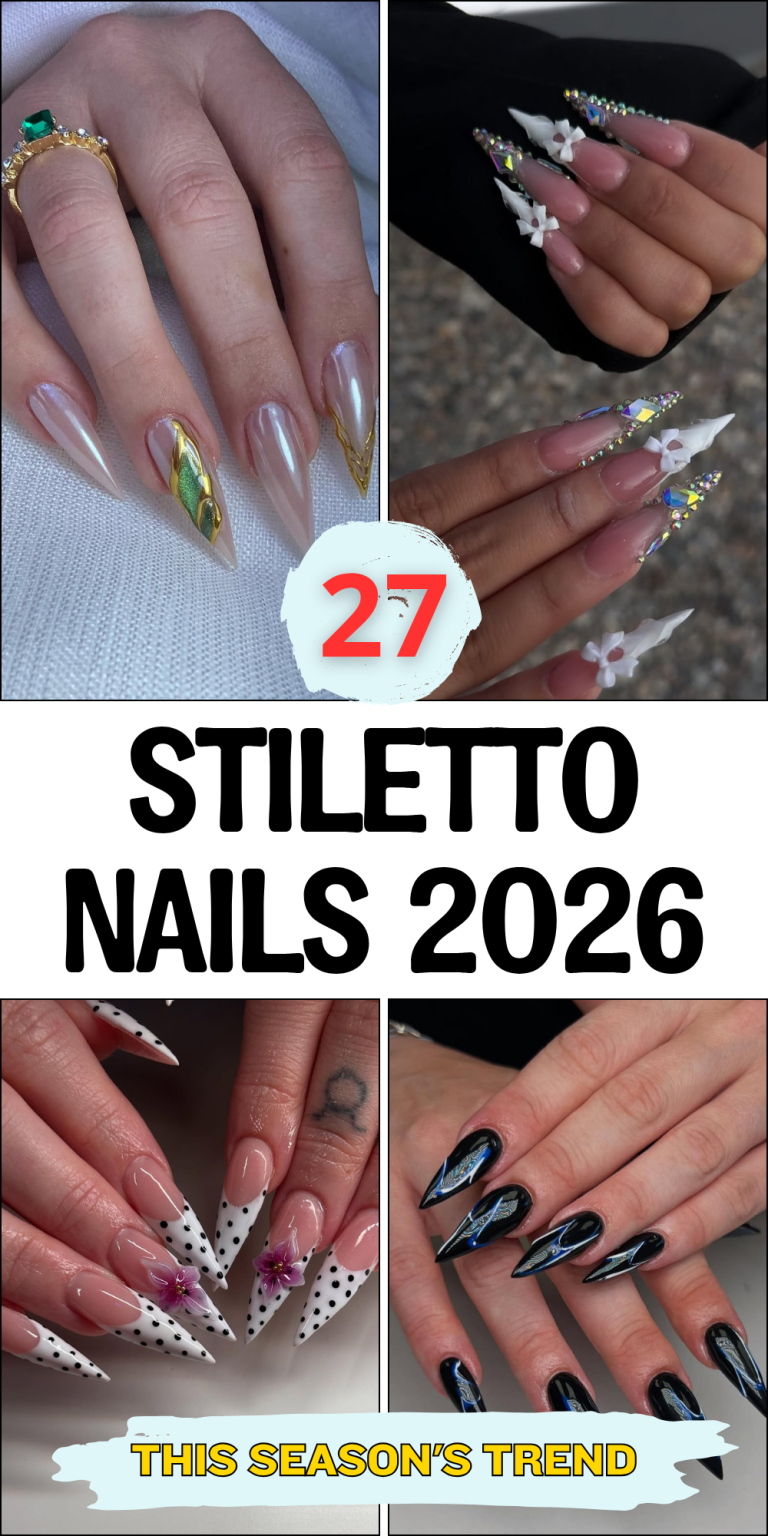 27 Stiletto Nails 2026 Ideas for Bold and Elegant Style - divagaze.com