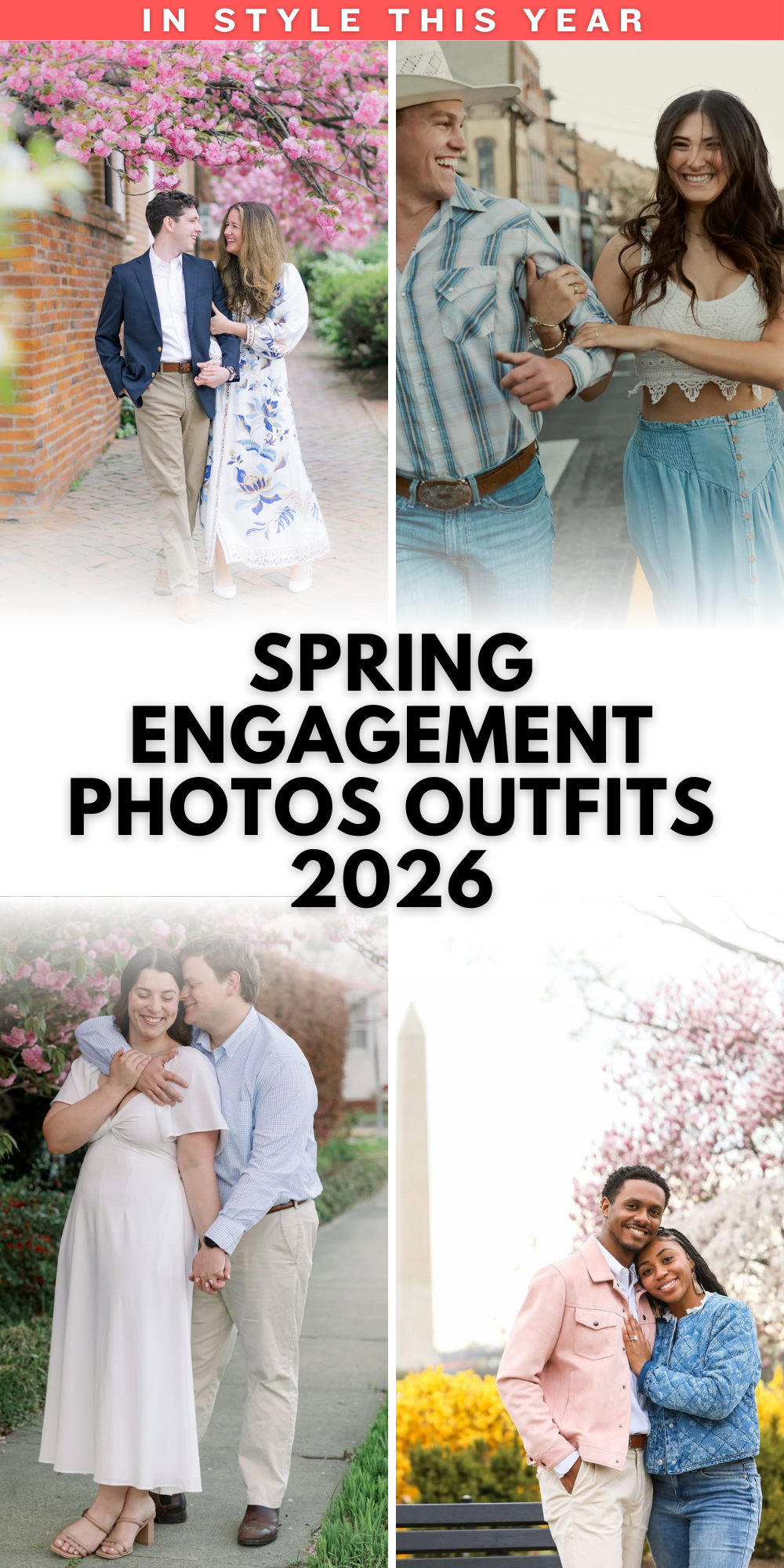 22 Spring Engagement Photos Outfits 2026: Romantic, Casual, and Classy ...