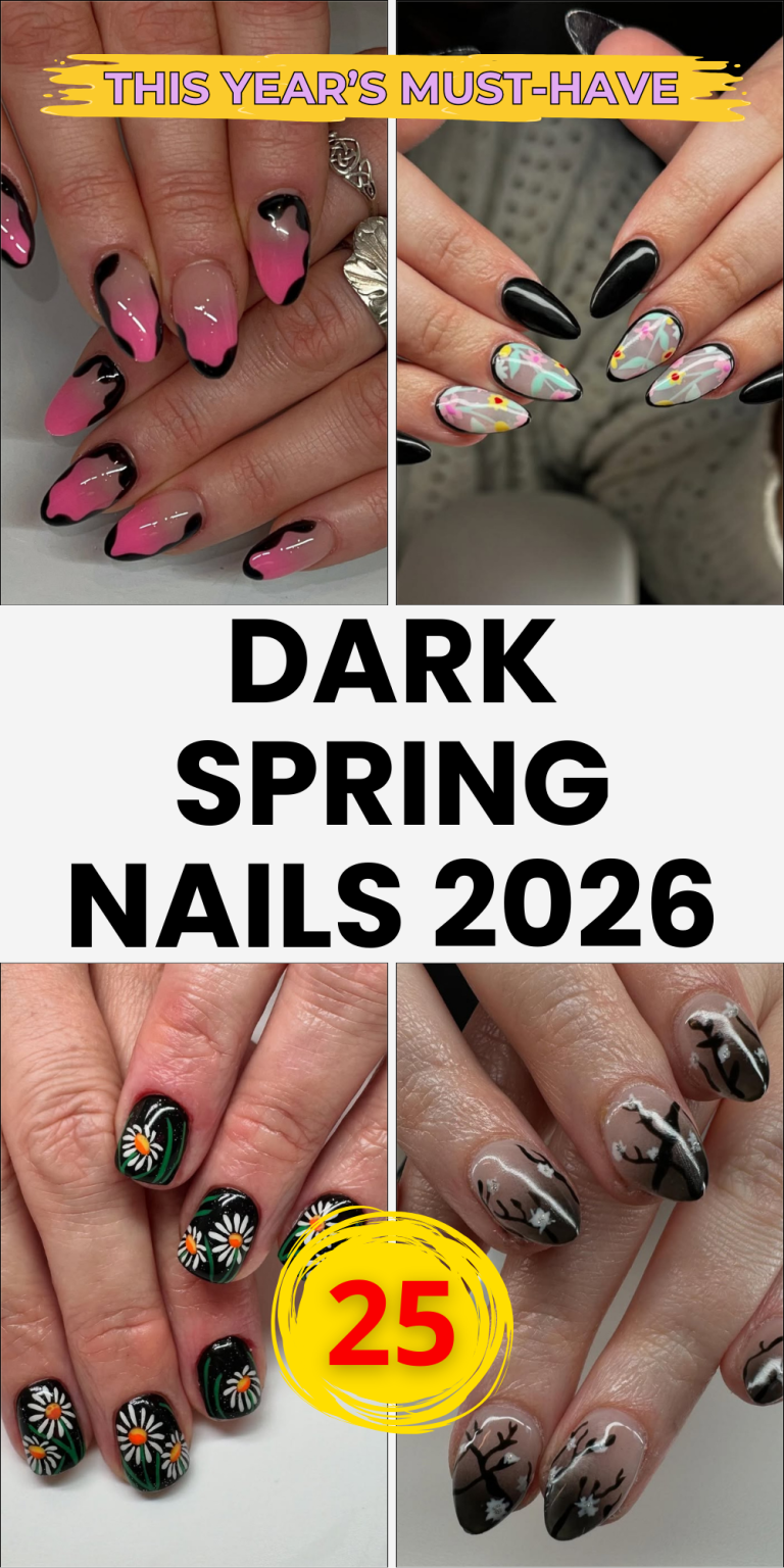 25 Dark Spring Nails 2026 Ideas for a Chic Look - divagaze.com