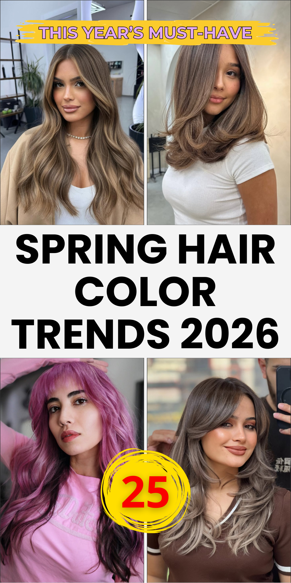 Spring Hair Color Trends 2026: 25 Fresh Blonde, Brunette & Red Ideas ...