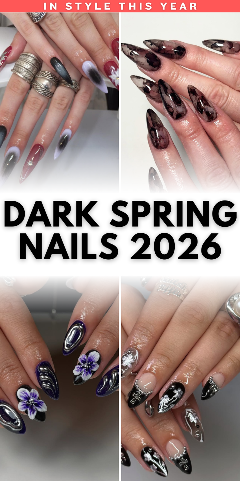 25 Dark Spring Nails 2026 Ideas for a Chic Look - divagaze.com
