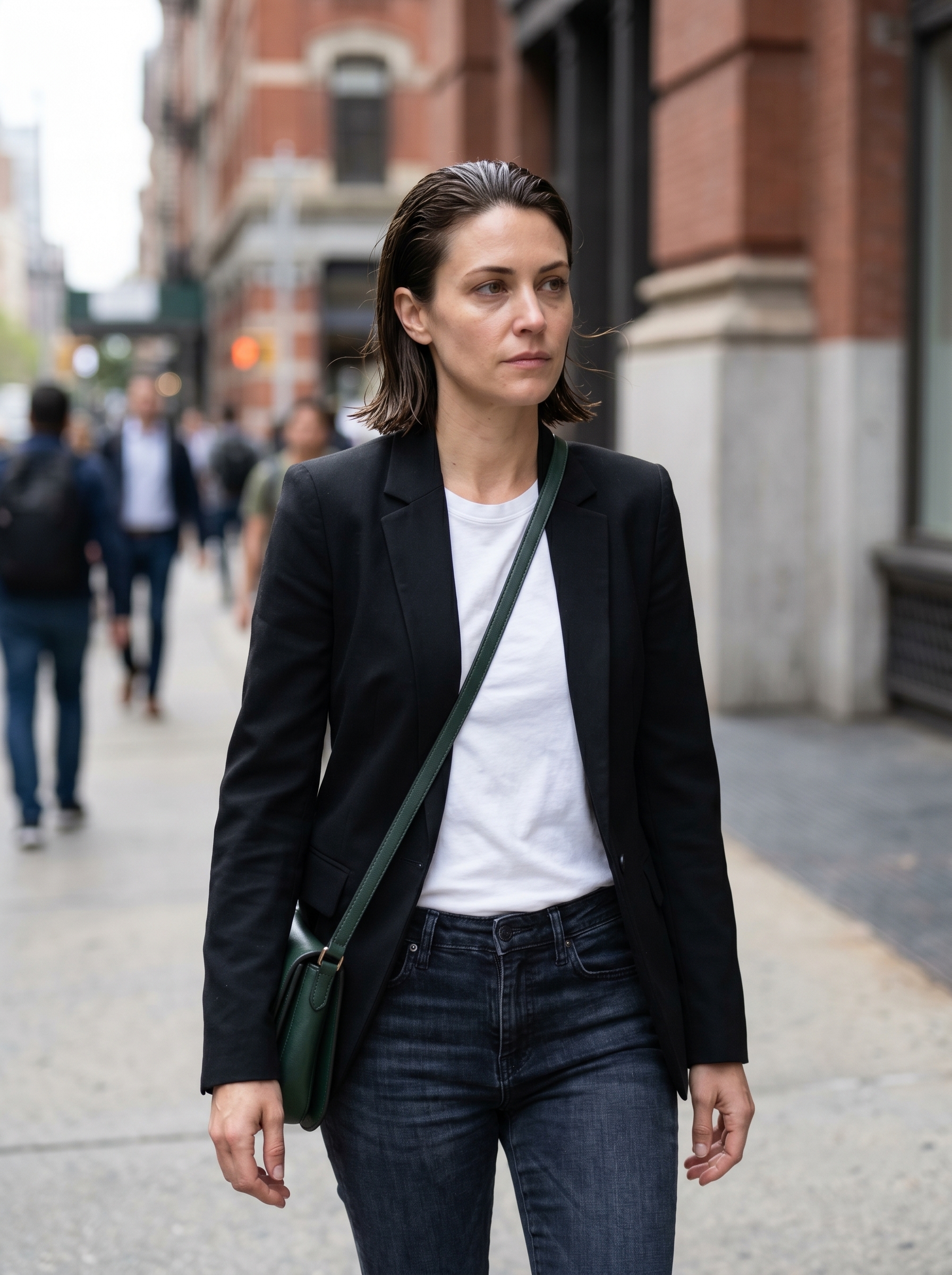 Glamorous Hydro-Bob in Midnight Espresso hair, styled with high-gloss gel for an edgy, modern look, a top pick for cool summer hair ideas 2026 for a night out.