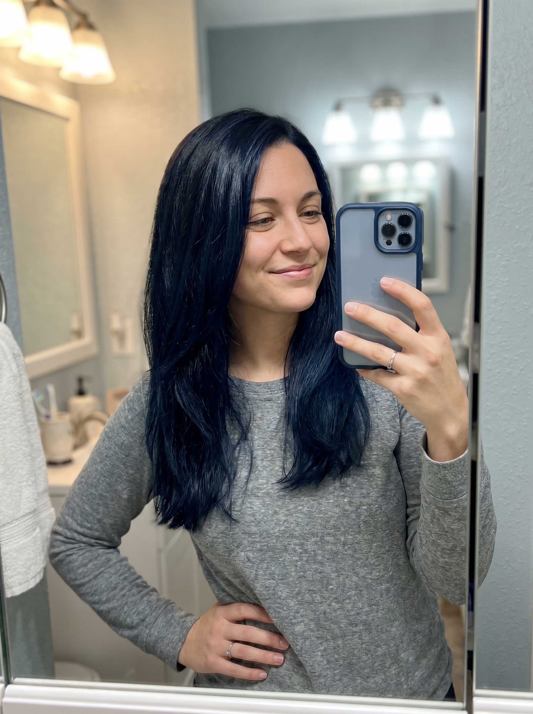 Blueberry Noir Gloss — dark summer hair ideas 2026 inspiration