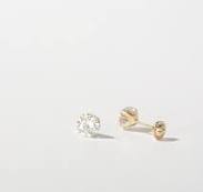 accessory 14K Solid Gold Minimalist Dainty Stud Earrings Etsy - GlamourJewelryHouse $36.75