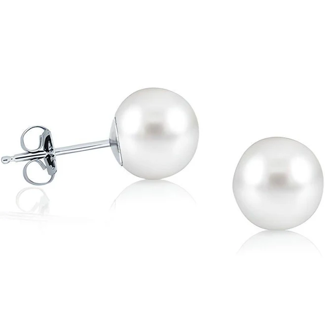 accessory 14K Yellow Gold Freshwater Pearl Stud Earrings Adiamor.com $120