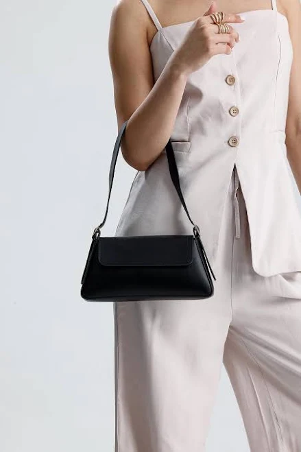 bag 90s Minimalist Vegan Leather Baguette Bag Etsy - Seller $45