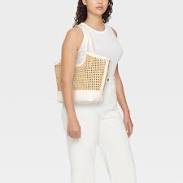 bag A New Day Natural Straw Caning Tote Bag Target $40