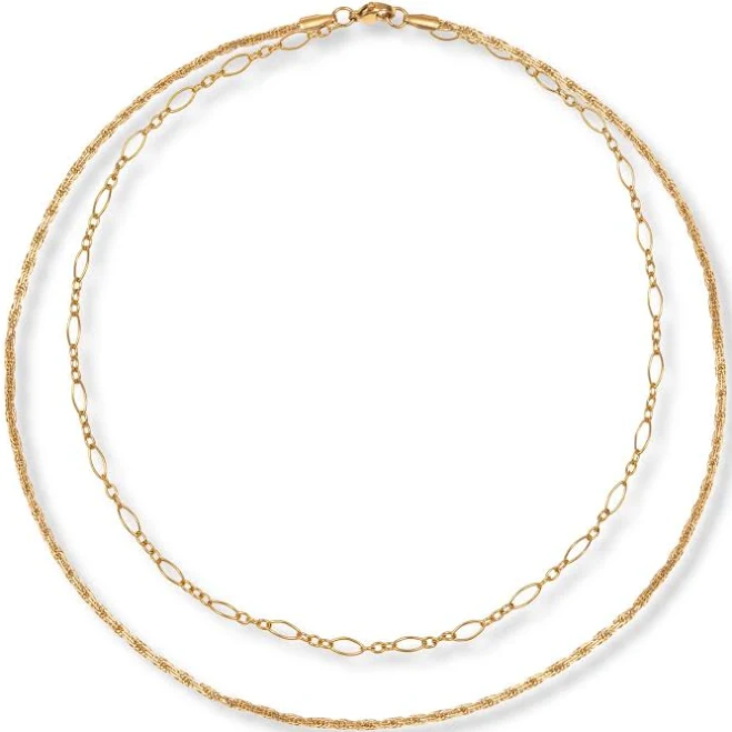 accessory A Weathered Penny Women's Delicate Layered Gold Chain Wolf & Badger $90