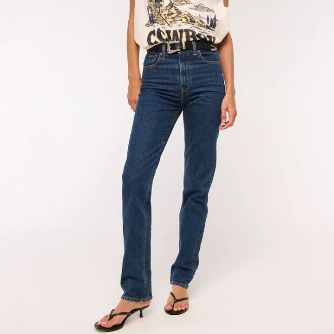 jeans Abercrombie & Fitch Women's 90s Ultra High Rise Straight Jean Abercrombie & Fitch $90