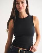 top Abercrombie & Fitch Women's Bra-Free Rib High-Neck Tank Abercrombie & Fitch $25