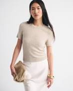 top Abercrombie & Fitch Women's Merino Wool-Blend Sweater Tee Abercrombie & Fitch $65