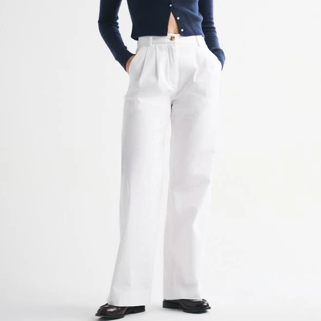 pants Abercrombie & Fitch Women's Sloane Twill Tailored Wide Leg Pants Abercrombie & Fitch $59.99