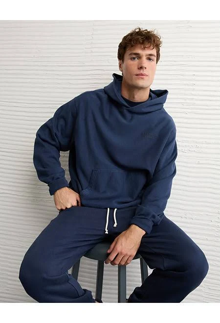 hoodie AE Laidback Luxe Heavyweight Graphic Hoodie American Eagle Outfitters $56.95