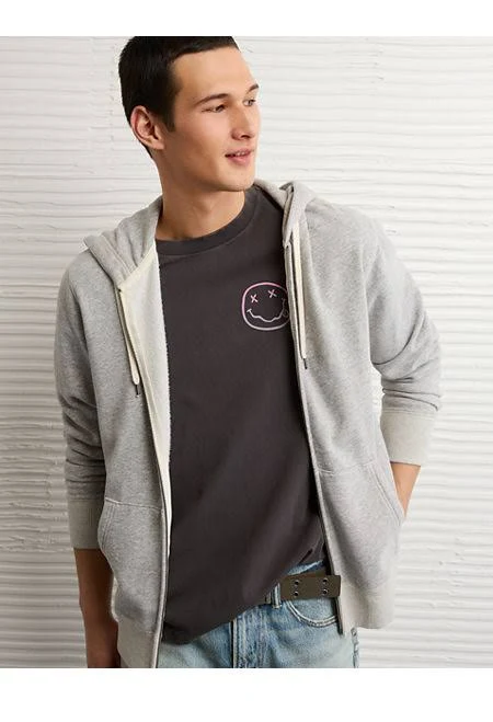 oversized shirt AE Men's Boxy Nirvana Graphic T-Shirt American Eagle Outfitters $31.45