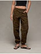 pants AE Women's High-Waisted Baggy Cargo Jogger American Eagle Outfitters $29.97