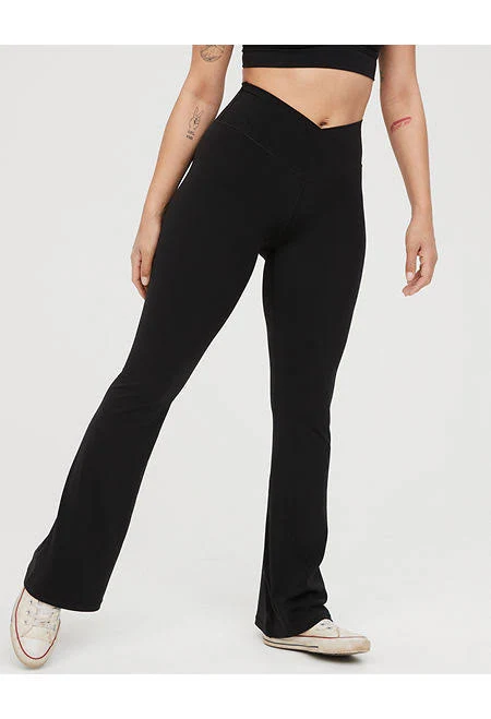 leggings Aerie Real Me High Waisted Crossover Flare Leggings Aerie $32.97