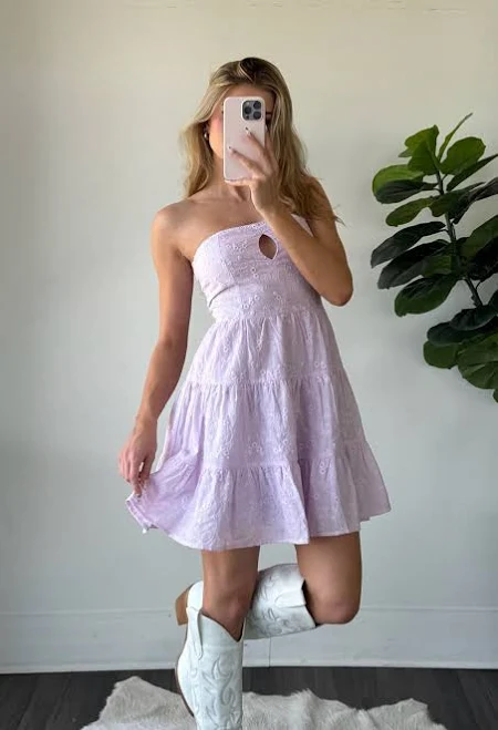 dress American Threads Blythe Embroidered Babydoll Mini Dress American Threads $74