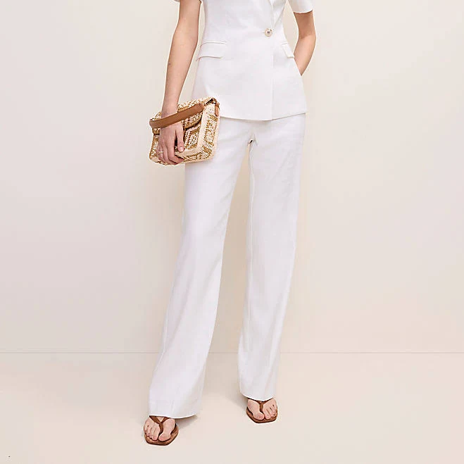 pants Ann Taylor Women's High Rise Linen Blend Trousers Ann Taylor $139