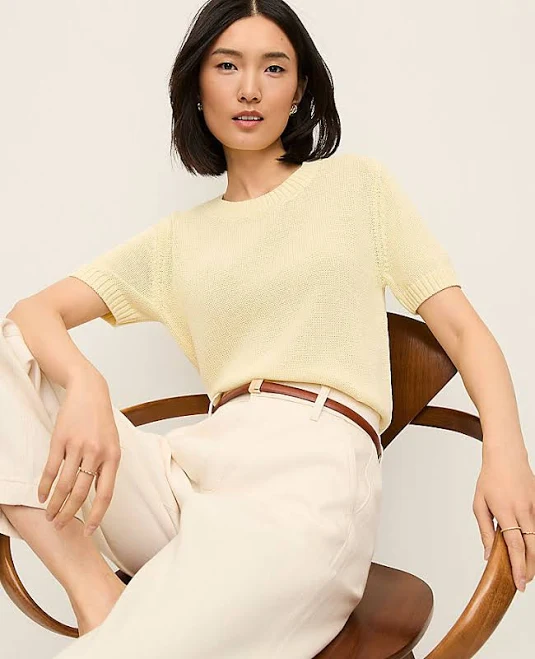 top Ann Taylor Women's Modern Sweater T-Shirt Ann Taylor $59.15