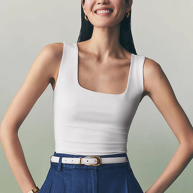 top Ann Taylor Women's Square Neck Tank Top Ann Taylor $26.7