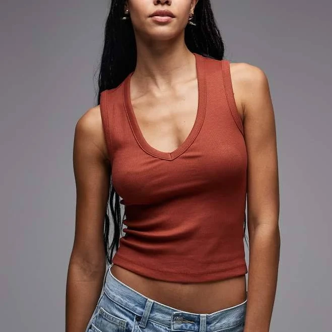 top ASOS Ribbed V-Neck Tank Top ASOS $12.99