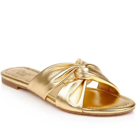 shoes Badgley Mischka Nicolet Leather Slide Sandals Badgley Mischka Web $53