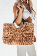 bag Basket Bag with Wood Handle Haute & Rebellious $78