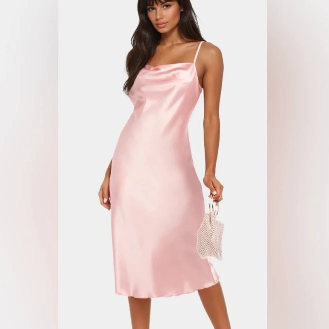 dress Bebe Women's Dresses Bebe Cowl Neck Midi Satin Slip Dress Poshmark $19