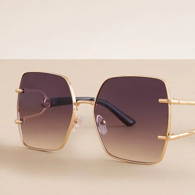 accessory BKE Women's Oversized Square Sunglasses with Buckle Buckle $16.99