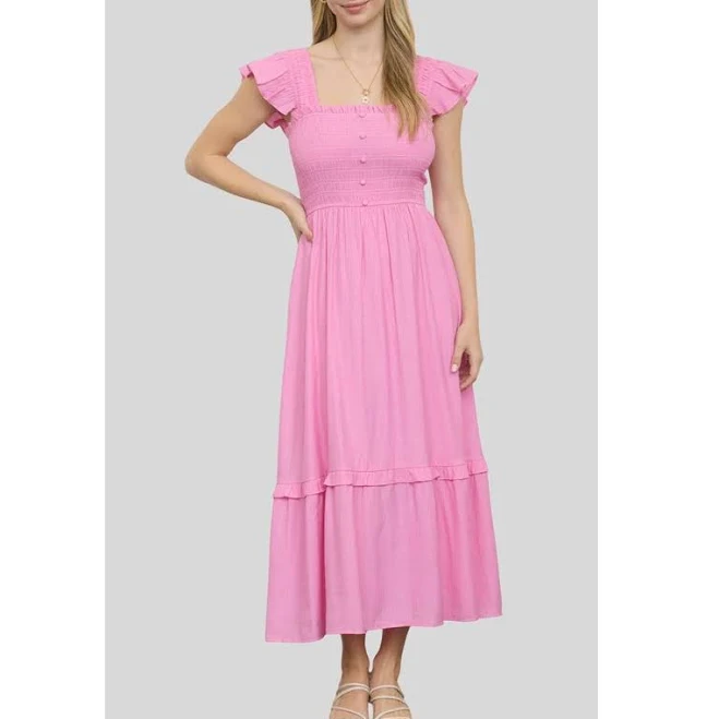 dress Blu Pepper Women's Smocked Bodice Tiered Maxi Dress Nordstrom $69