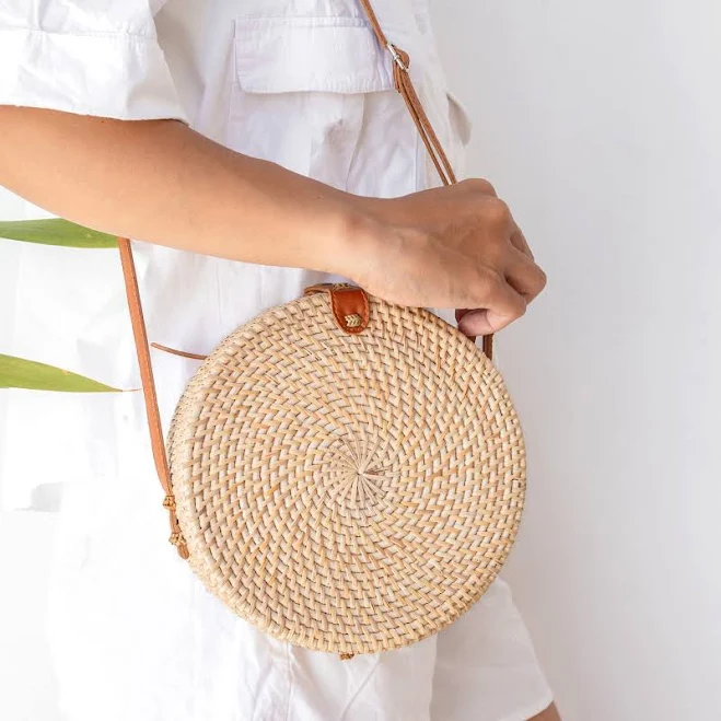bag Boho Bali Rattan Crossbody Bag Etsy - Soeji $41.45