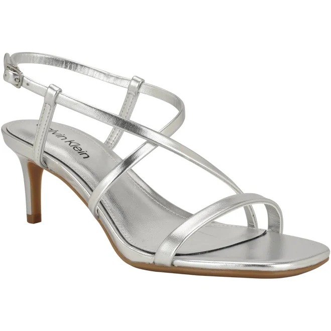 shoes Calvin Klein Women's Ishaya Strappy Low Stiletto Sandals Macy's $69.3